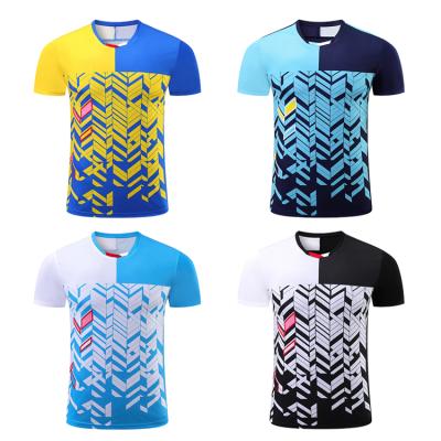 China Table Tennis Clothes Clothing Uniform, Men Tshirt Tennis Wear Polyester Quick Dry Badminton T Shirts for sale