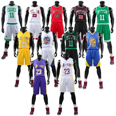 China Hot sale Men's Warriors Bulls Basketball Uniforms Bucks Breathable Mesh Adults Jersey & Shorts Basketball Wear for sale