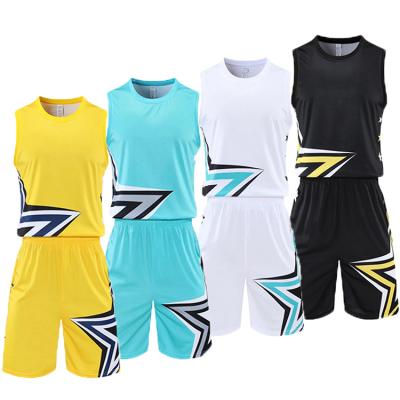 China Wholesale Men's Blank Breathable Mesh Adults Basket ball Jersey & Shorts Full Set Basketball Uniforms for sale