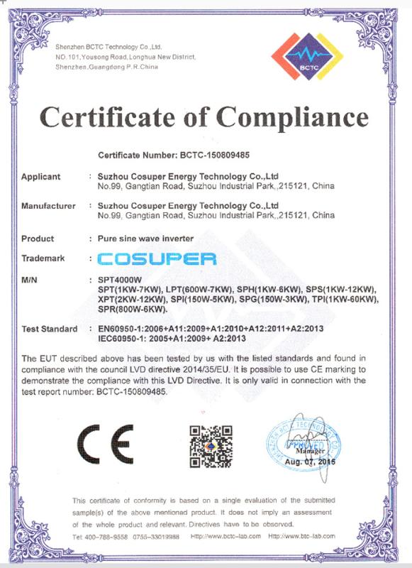 CE - Suzhou Cosuper Energy Technology Co., Ltd.