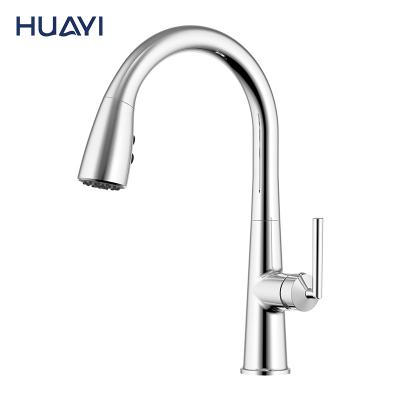 China Pull Down Spray Huayi Manufacturer UPC CUPC Flexible NSF Kitchen Sink Mixer Tap Pull Down Kitchen Faucet for sale