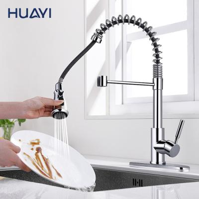 China Pull Down Spray Huayi Modern Flexible Spring Pull Down Sprayer Sink Mixer Water Tap Kitchen Faucets for sale