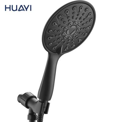 China Without Diverter Huayi Hand Held Showerheads Matte Black High Pressure Shower Head For Bathroom for sale