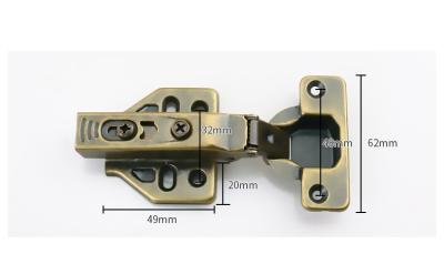 China ROEASY 35mm Modern Antique Brass Cup Finish Soft Closing Clip On Cabinet Hinge Concealed Hydraulic Hinge for sale