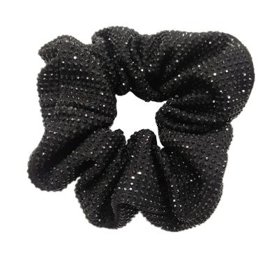 China European and American style Grandwell 2021 black shiny hair scrunchies for ladies for sale