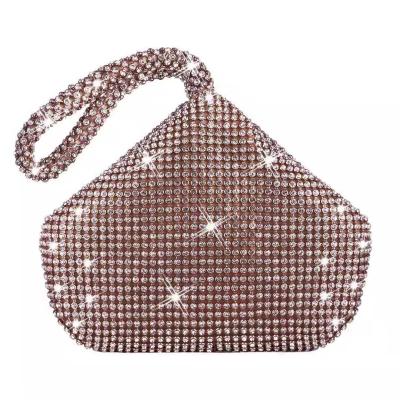 China Beautiful fashion lady party nightclub party nightclub bag handbag small shiny pink crystal diamante bling bling small for sale