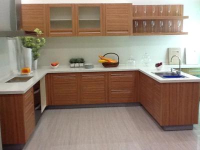 China Contemporary Kitchen Cabinet Furniture Melamine Board / Wooden Kitchen Cupboards for sale