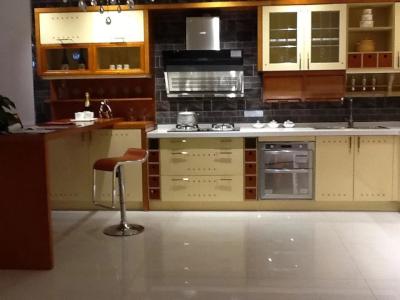 China Classic Kitchen Wall Cabinets / Kitchen Sink Unit With Cupboard Gloss Surface for sale