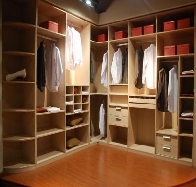 China Oversized Cloakroom Custom Bedroom Wardrobes , Modern L Shaped Corner Wardrobe for sale