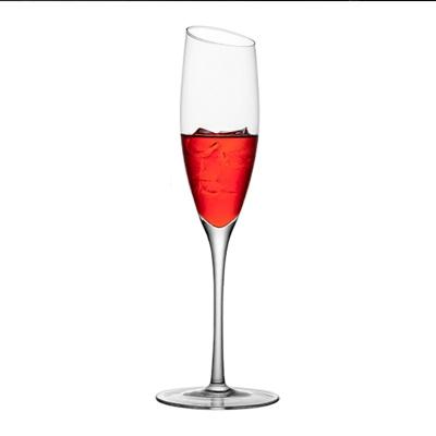 China Fashion Classic Crystal Champagne Glasses Goblet Bubble Cocktail Lead Free Dessert Glass Cup for sale