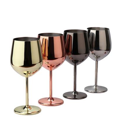 China Fashion Galvanized Stainless Steel Wine Glasses 18 Ounce Unbreakable Tumblers Stylish Drinkware for Champagne and Cocktails for sale