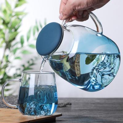 China Factory direct sale mountain home shape water pot viable creative cool water kettle heatable glass jar for sale