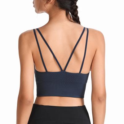 China Breathable Sports Bra With Back Shock Proof For Leisure Stretch Wireless Yoga Plus Size Women's Sports Bra for sale