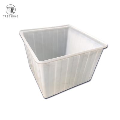 China Large Square 500L Sustainable Food Grade Polypropylene Roto Molded Large Plastic Food Bins For Film Scraps And Scraps for sale