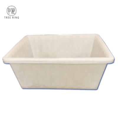 China 1600L Recyclable Heavy Duty Rectangular White Plastic Mobile Nesting Crate Container For Material Handling for sale