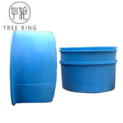 China 1000Gallon Large Round Sustainable Roto Open Top Molded Commercial Plastic Aquaculture Fish Container for sale