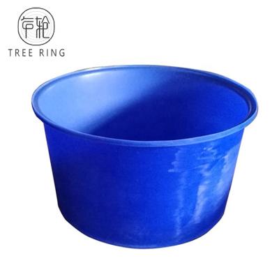 China 1000Liter UV Resistant Roto-molded Food Grade Durable Blue Color Plastic Shrimp Fish Farm Tank For Sale for sale