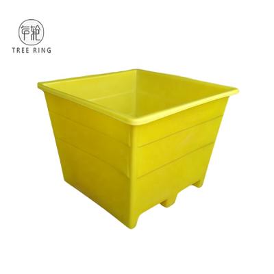 China UV-Resistance Rectangular Rotomolding Forkliftable Heavy Duty Two Way Plastic Pallet Bulk Bins For Material Handling for sale