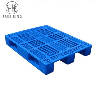 China Four Way Entry Rackable 3 Skids Runners Single Faced Pallet Heavy Duty Steel Reinforced Plastic HDPE Pallet 1200*1000*170mm Stretch Used for sale