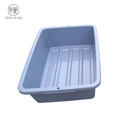 China Environmentally Friendly Customized Industrial Food Grade Gray Color Plastic Airport Security Serving Tray With Inner 560*380*176 mm for sale