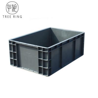 China Recycled Materials 46 Liter Large Box Euro Stackable Plastic Warehouse Container Turnover Storage Boxes For Supermarket for sale