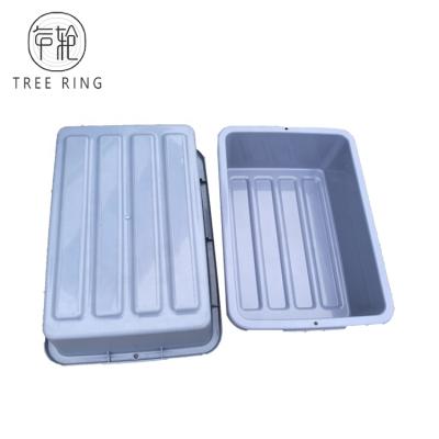 China Environmntally Friendly Custom Colors Durable Polypropylene Rectangular Restaurant Airport Plastic Luggage Serving Tray for sale