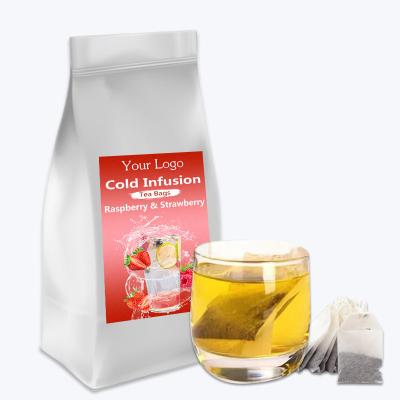 China OEM Serving Fruit Blend Tea Strawberry and Raspberry Infusion Iced Tea Drinks Berry Bag Natural Cold Tea for sale