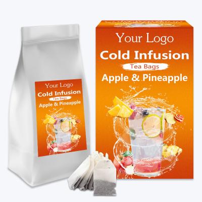 China Organic Cold Tea Herbal Tea Infusion Apple Pineapple Fruit Ice Tea Flavor Tea Bags for sale