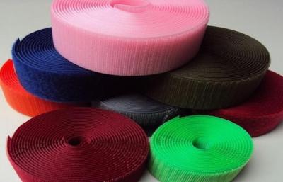 China Pink Soft Heavy Duty Hook And Loop Tape Heat Resistant , Green Pink for sale