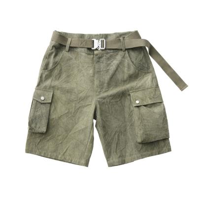 China Distressed Cloth Military Mens Breathable Shorts Pocket Cargo Asymmetric Three Dimensional Shorts Style Ready Made for sale