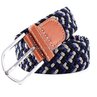 China Polyester stretch woven belt elastic waistband men's elastic direct multiple colors women's belt factory new in stock for sale