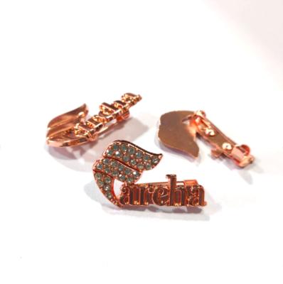 China Muslim Hijab Pin Luxury Gold Jewelry Malaysia Rhinestone Brooch Pin Small, New Design Custom Made Rose Gold Brooch For Shirt for sale