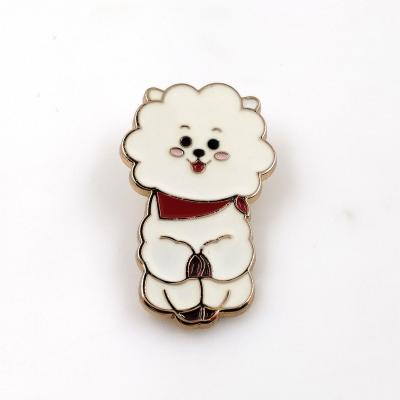 China Stylish 3D Metal Garment Fashion Cartoon Brooch With Safety Pin Alloy Badge Maker for sale