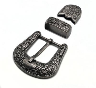 China BUC9609 Real Silver Plating Eco - Friendly 3 Piece Buckle Set for sale