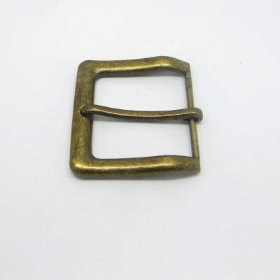 China Wholesale Antique Brass Pin Buckle 40MM Metal Buckles Pin Buckle For Leather Belt for sale