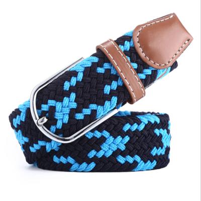 China Fashional Women's Braided Belt Elastic Women's Canvas Stretch Elastic Belt for sale