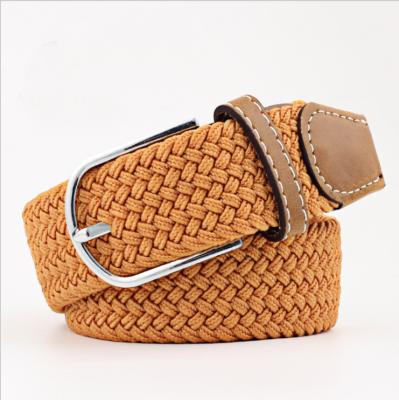 China Woven Mens Womens Unisex Elastic Cloth Belt Multicolor Braided Stretch Woven Jeans Belts for sale