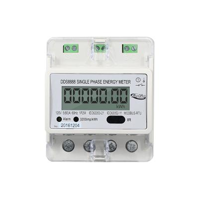 China LCD GPRS Electricity Meter / DIN RAIL 1P Infrared Meter / Energy Meter / KWH Meter DDS8888 for sale