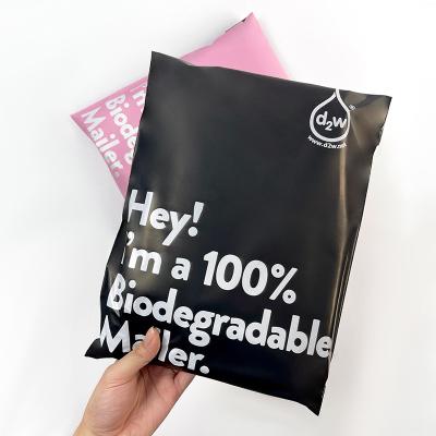 China Black 100% Eco Friendly Biodegradable Recycled Plastic Mailing Bags Tear Resistant for sale