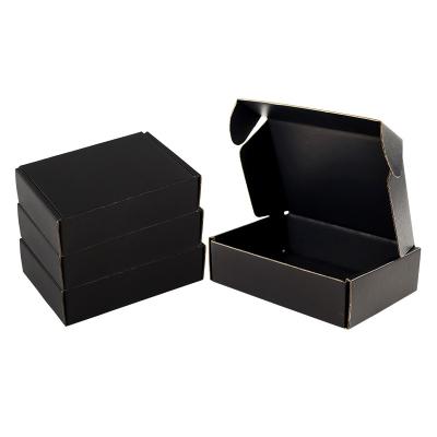 China Rectangular Black Folding Airplane Boxes Kraft Corrugated Paper Storage Solution folding shipping boxes for sale