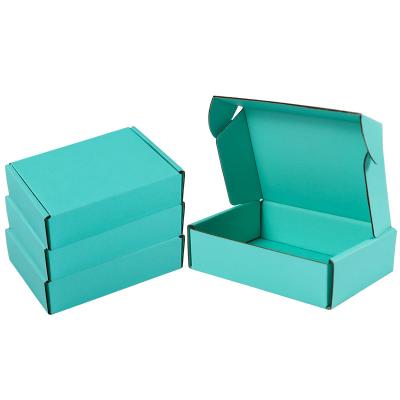 China Portable Green Turquoise Folding Box Airplane Box For Cosmetics And Clothing for sale