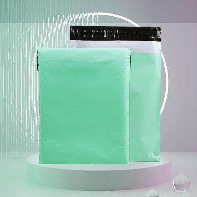 China Strong Bearing Capacity Mint Green Biodegradable Custom Mail Bags For Shipping for sale