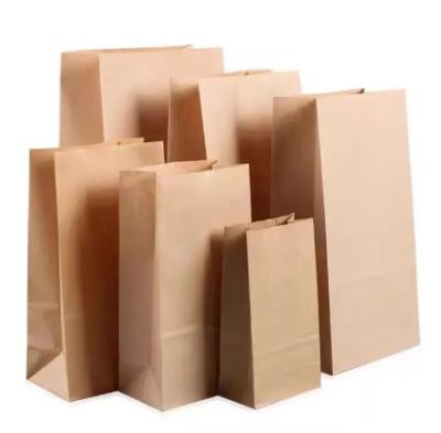 China Food Packaging Square Bottom Paper Bags Oil And Stain Proof for sale