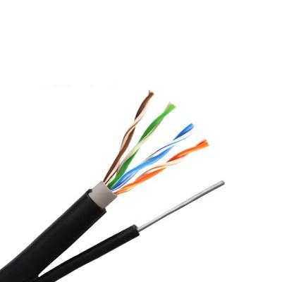 China CAT5E Lan Cable With Steel Messenger Meet Standard 568B 24AWG for sale