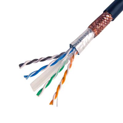 China UV PVC/PE 4pair 23AWG UTP Internet Network Ethernet LAN SFTP Cat6 Outdoor Cable PVC/PE SFTP SFTP SSTP for sale