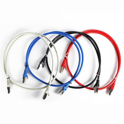 China 600MHz Networking RJ45 Cat6 Cat7 Cat 7 Ethernet Patch Cable 28Awg 8P8C Gold Plated Patch Cord for sale