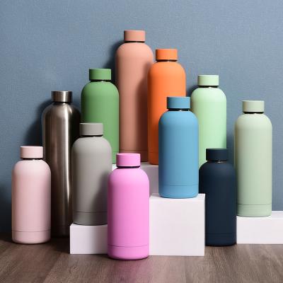 China Bestselling Promotional Sustainable Eco Friendly Travel Stainless Steel Double Wall Insulated Vacuum Bottle With Cap Water Bottles for sale