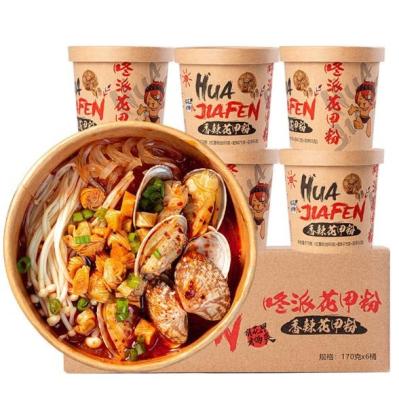 China Natural Convenient Instant Most Popular Fast Food Shirataki Noodles Haichijia Clam Rice Noodle Chinese Fresh Spicy Instant Noodles for sale