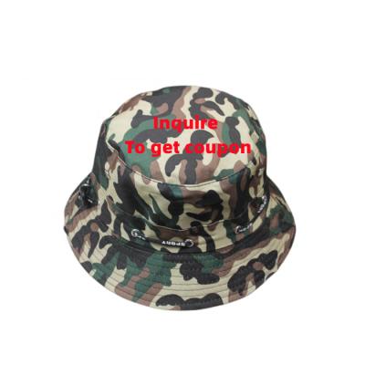 China Picture Wholesales Camouflage Wide Sun Brim Fisherman Cap Breathable Boonie Camouflage Bucket Hat For Traveling Camping for sale