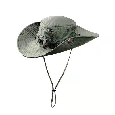 China Outdoor Picture Fishing Men Water Bucket Hat UV Resistant Resistant Safari Tactical Wide Brim Boonie Bucket Hat for sale